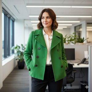 Old Navy Green Double-Breasted Women's Coat XS